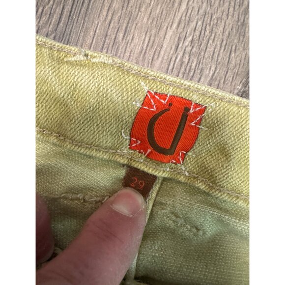 U Denim Jeans Green Flared Pants Womens Size 29 Cut A01265 Style UWH22360 - Picture 2 of 12